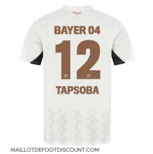 Maillot de football Réplique Bayer Leverkusen Edmond Tapsoba #12 Extérieur 2024-25 Manche Courte