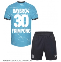 Maillot de football Réplique Bayer Leverkusen Jeremie Frimpong #30 Troisième Enfant 2023-24 Manche Courte (+ Pantalon court)