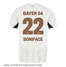 Maillot de football Réplique Bayer Leverkusen Victor Boniface #22 Extérieur 2024-25 Manche Courte