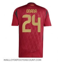 Maillot de football Réplique Belgique Amadou Onana #24 Domicile Europe 2024 Manche Courte