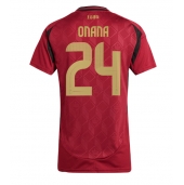 Maillot de football Réplique Belgique Amadou Onana #24 Domicile Femme Europe 2024 Manche Courte