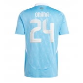 Maillot de football Réplique Belgique Amadou Onana #24 Extérieur Europe 2024 Manche Courte