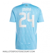 Maillot de football Réplique Belgique Amadou Onana #24 Extérieur Europe 2024 Manche Courte