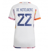 Maillot de football Réplique Belgique Charles De Ketelaere #22 Extérieur Femme Mondial 2022 Manche Courte