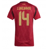 Maillot de football Réplique Belgique Dodi Lukebakio #14 Domicile Femme Europe 2024 Manche Courte