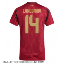 Maillot de football Réplique Belgique Dodi Lukebakio #14 Domicile Femme Europe 2024 Manche Courte