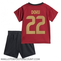 Maillot de football Réplique Belgique Jeremy Doku #22 Domicile Enfant Europe 2024 Manche Courte (+ Pantalon court)