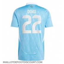 Maillot de football Réplique Belgique Jeremy Doku #22 Extérieur Europe 2024 Manche Courte