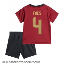 Maillot de football Réplique Belgique Wout Faes #4 Domicile Enfant Europe 2024 Manche Courte (+ Pantalon court)