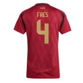 Maillot de football Réplique Belgique Wout Faes #4 Domicile Femme Europe 2024 Manche Courte