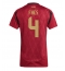 Maillot de football Réplique Belgique Wout Faes #4 Domicile Femme Europe 2024 Manche Courte