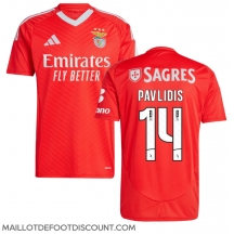 Maillot de football Réplique Benfica Vangelis Pavlidis #14 Domicile 2024-25 Manche Courte