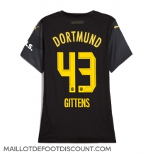 Maillot de football Réplique Borussia Dortmund Jamie Bynoe-Gittens #43 Extérieur Femme 2024-25 Manche Courte