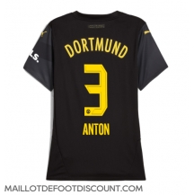 Maillot de football Réplique Borussia Dortmund Waldemar Anton #3 Extérieur Femme 2024-25 Manche Courte