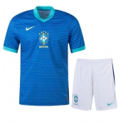 Maillot de football Réplique Brésil Extérieur Enfant Copa America 2024 Manche Courte (+ Pantalon court)