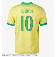 Maillot de football Réplique Brésil Rodrygo Goes #10 Domicile Copa America 2024 Manche Courte