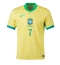 Maillot de football Réplique Brésil Vinicius Junior #7 Domicile Copa America 2024 Manche Courte