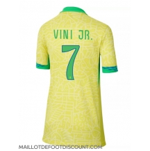 Maillot de football Réplique Brésil Vinicius Junior #7 Domicile Femme Copa America 2024 Manche Courte