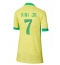 Maillot de football Réplique Brésil Vinicius Junior #7 Domicile Femme Copa America 2024 Manche Courte