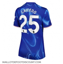 Maillot de football Réplique Chelsea Moises Caicedo #25 Domicile Femme 2024-25 Manche Courte