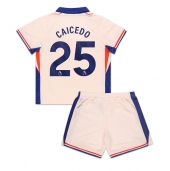 Maillot de football Réplique Chelsea Moises Caicedo #25 Extérieur Enfant 2024-25 Manche Courte (+ Pantalon court)