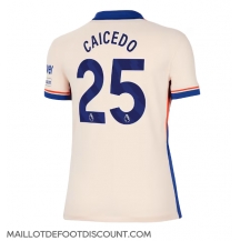 Maillot de football Réplique Chelsea Moises Caicedo #25 Extérieur Femme 2024-25 Manche Courte