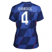 Maillot de football Réplique Croatie Josko Gvardiol #4 Extérieur Femme Europe 2024 Manche Courte