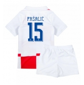 Maillot de football Réplique Croatie Mario Pasalic #15 Domicile Enfant Europe 2024 Manche Courte (+ Pantalon court)