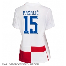 Maillot de football Réplique Croatie Mario Pasalic #15 Domicile Femme Europe 2024 Manche Courte