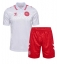 Maillot de football Réplique Danemark Extérieur Enfant Europe 2024 Manche Courte (+ Pantalon court)