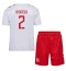 Maillot de football Réplique Danemark Joachim Andersen #2 Extérieur Enfant Europe 2024 Manche Courte (+ Pantalon court)