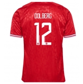 Maillot de football Réplique Danemark Kasper Dolberg #12 Domicile Europe 2024 Manche Courte