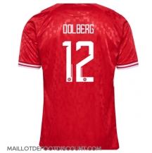 Maillot de football Réplique Danemark Kasper Dolberg #12 Domicile Europe 2024 Manche Courte