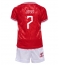 Maillot de football Réplique Danemark Mathias Jensen #7 Domicile Enfant Europe 2024 Manche Courte (+ Pantalon court)