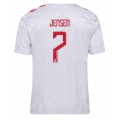 Maillot de football Réplique Danemark Mathias Jensen #7 Extérieur Europe 2024 Manche Courte