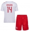 Maillot de football Réplique Danemark Mikkel Damsgaard #14 Extérieur Enfant Europe 2024 Manche Courte (+ Pantalon court)