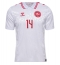 Maillot de football Réplique Danemark Mikkel Damsgaard #14 Extérieur Europe 2024 Manche Courte