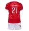 Maillot de football Réplique Danemark Morten Hjulmand #21 Domicile Enfant Europe 2024 Manche Courte (+ Pantalon court)