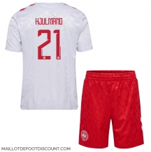 Maillot de football Réplique Danemark Morten Hjulmand #21 Extérieur Enfant Europe 2024 Manche Courte (+ Pantalon court)