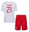 Maillot de football Réplique Danemark Morten Hjulmand #21 Extérieur Enfant Europe 2024 Manche Courte (+ Pantalon court)