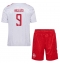 Maillot de football Réplique Danemark Rasmus Hojlund #9 Extérieur Enfant Europe 2024 Manche Courte (+ Pantalon court)