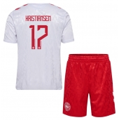 Maillot de football Réplique Danemark Victor Kristiansen #17 Extérieur Enfant Europe 2024 Manche Courte (+ Pantalon court)