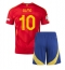 Maillot de football Réplique Espagne Dani Olmo #10 Domicile Enfant Europe 2024 Manche Courte (+ Pantalon court)