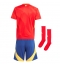 Maillot de football Réplique Espagne Domicile Enfant Europe 2024 Manche Courte (+ Pantalon court)