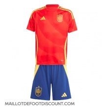 Maillot de football Réplique Espagne Domicile Enfant Europe 2024 Manche Courte (+ Pantalon court)