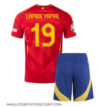 Maillot de football Réplique Espagne Lamine Yamal #19 Domicile Enfant Europe 2024 Manche Courte (+ Pantalon court)