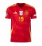 Maillot de football Réplique Espagne Lamine Yamal #19 Domicile Europe 2024 Manche Courte