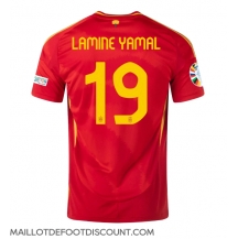 Maillot de football Réplique Espagne Lamine Yamal #19 Domicile Europe 2024 Manche Courte