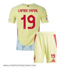 Maillot de football Réplique Espagne Lamine Yamal #19 Extérieur Enfant Europe 2024 Manche Courte (+ Pantalon court)