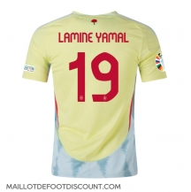 Maillot de football Réplique Espagne Lamine Yamal #19 Extérieur Europe 2024 Manche Courte